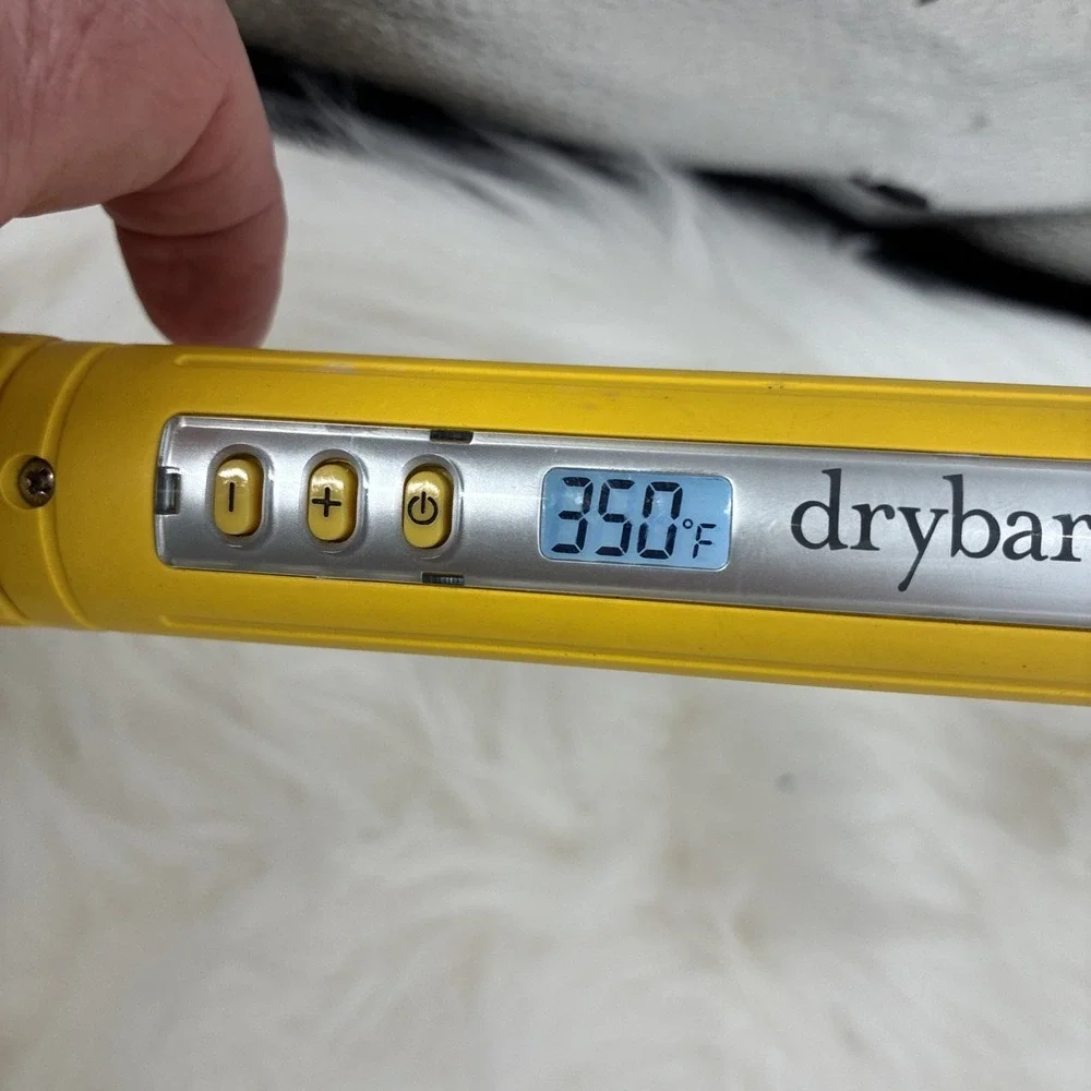 Drybar 3-Day Bender Rotating Curling Iron BNDG1287 Yellow Tested Works